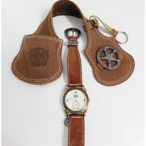 Daniel Mink Vintage Texas‎ Ranger Cowboy Watch Leather Strap w/ Case